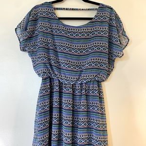 Lush Aztec pattern dress